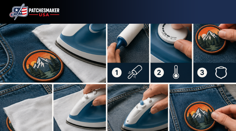 how to iron on patches