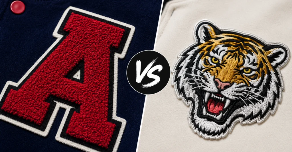 Chenille Letterman Patches vs Embroidery