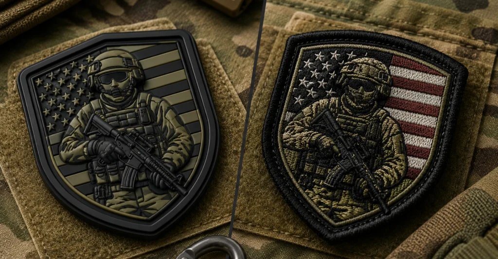 PVC vs embroidered custom military patches