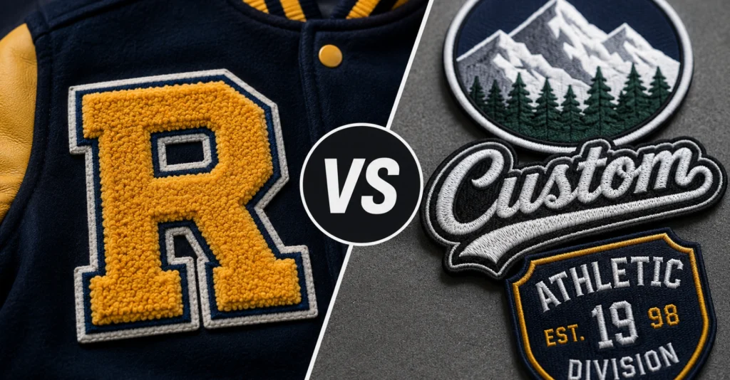 Chenille Letterman Patches vs Embroidery
