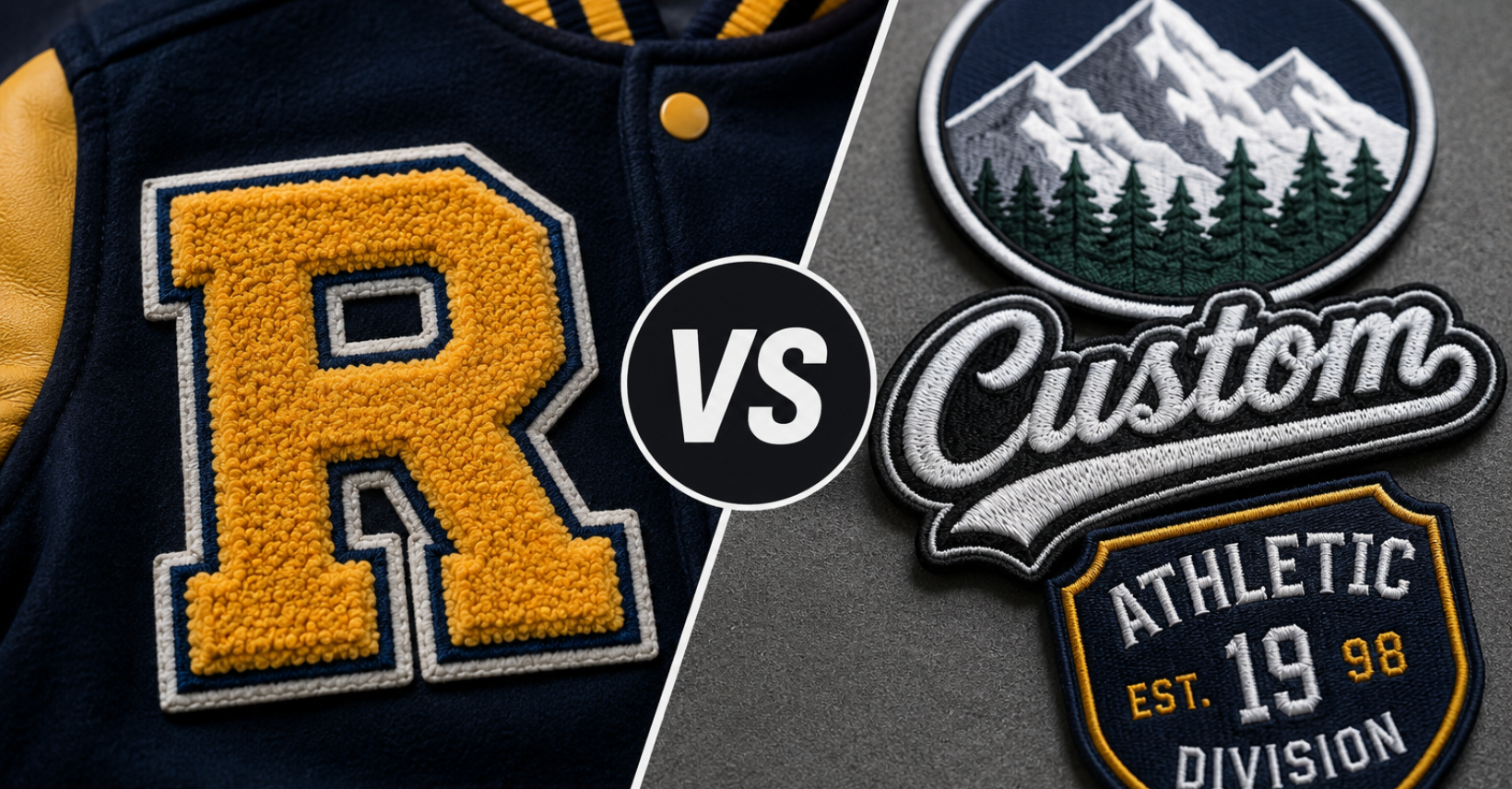 Chenille Letterman Patches vs Embroidery