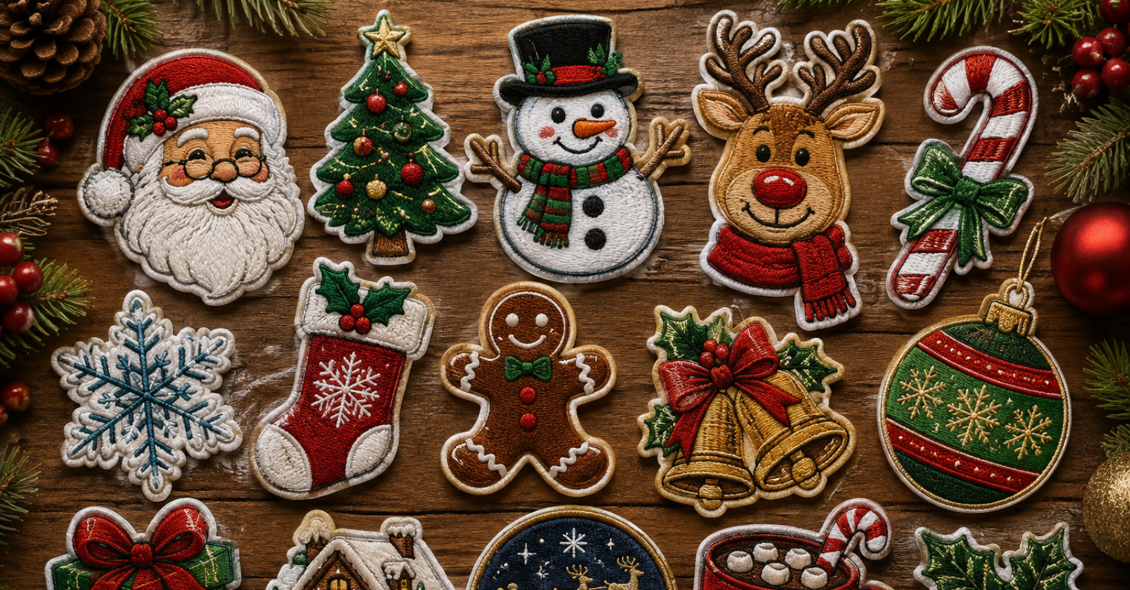 Christmas embroidered patches